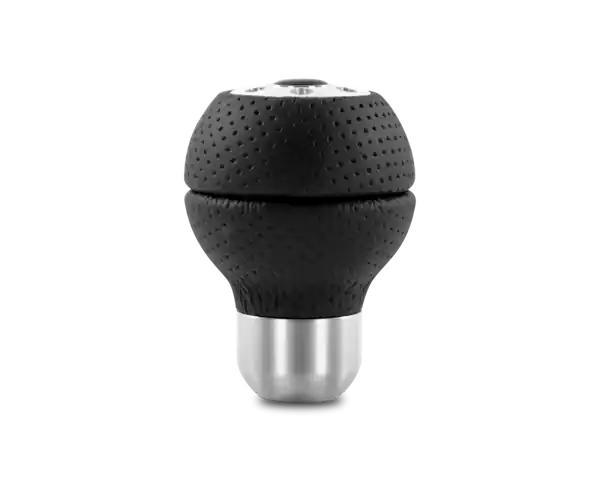 Momo Race Shift Knob - Black Airleather, Aluminum Insert
