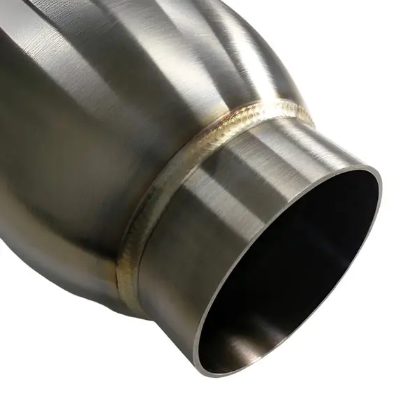 Stainless Bros 3.5in Round Body x 12.0in Length 2.50in Inlet/Outlet Bullet Resonator