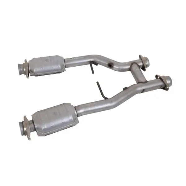 1996-2004 Mustang 4.6 GT / Cobra Short Mid H Pipe w Catalytic Converters 2-1/2 For Long Tube Headers