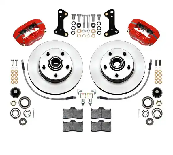 Wilwood Forged Dynalite-M Front Kit 11.00in 1 PC Rotor&Hub Red 67-69 Camaro 64-72 Nova Chevelle