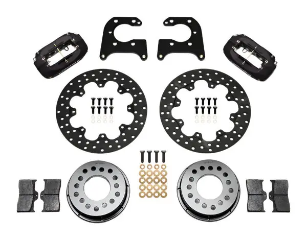 Wilwood Forged Dynalite Rear Drag Kit Drilled Rotor Big Ford 2.50in Offset