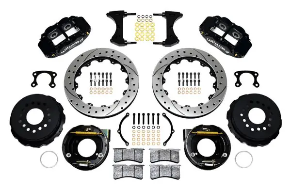 Wilwood Narrow Superlite 4R Rear P-Brk Kit 12.88in Drilled Big Ford New Style 2.50in Offset