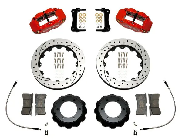 Wilwood Narrow Superlite Red 6R Front Kit 12.88in Drilled Rotor w/ Lines 05-15 Toyota Tacoma