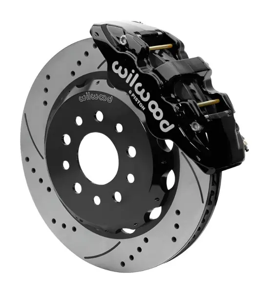 Wilwood AERO6 Front Hat Kit 14.00 Black 2018-Up Jeep JL SRP w/Lines
